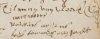 Unterschrifter unter dem Testament von Maria Morrs 1631