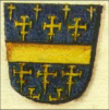 Wappen der Chatelains de Saint-Omer mit Templerkreuz